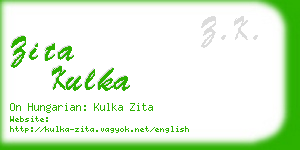 zita kulka business card